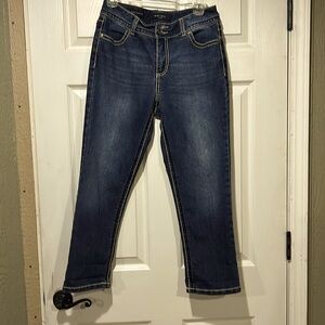 Nine West Jeans 'Date Night'‎ ~ 28/6 ~ Missy Ankle SparkleButt Distressed